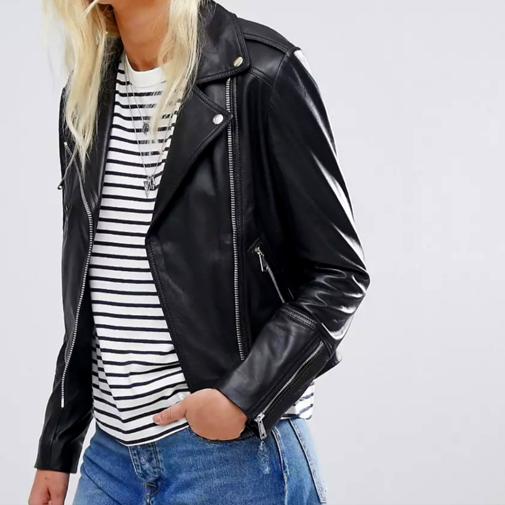 Lab London Genuine Lamb Leather biker jacket